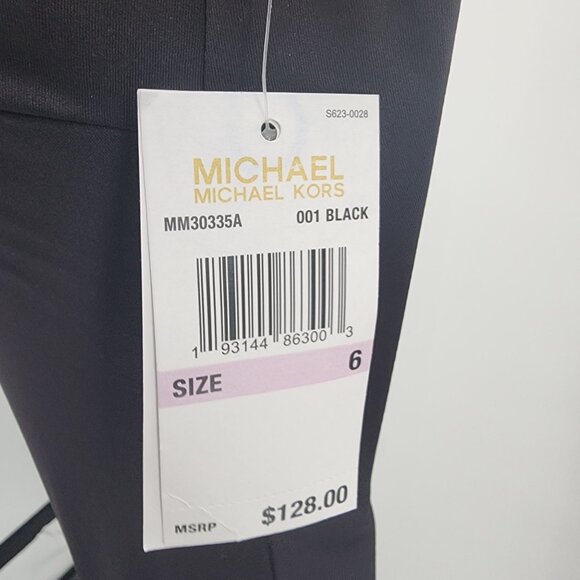Michael Kors Black One-Piece Swimsuit Size 6 With Gold Grommets New - Picture 4 of 9